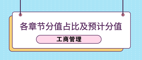 《工商管理》各章節分值占比及2023年預計分值