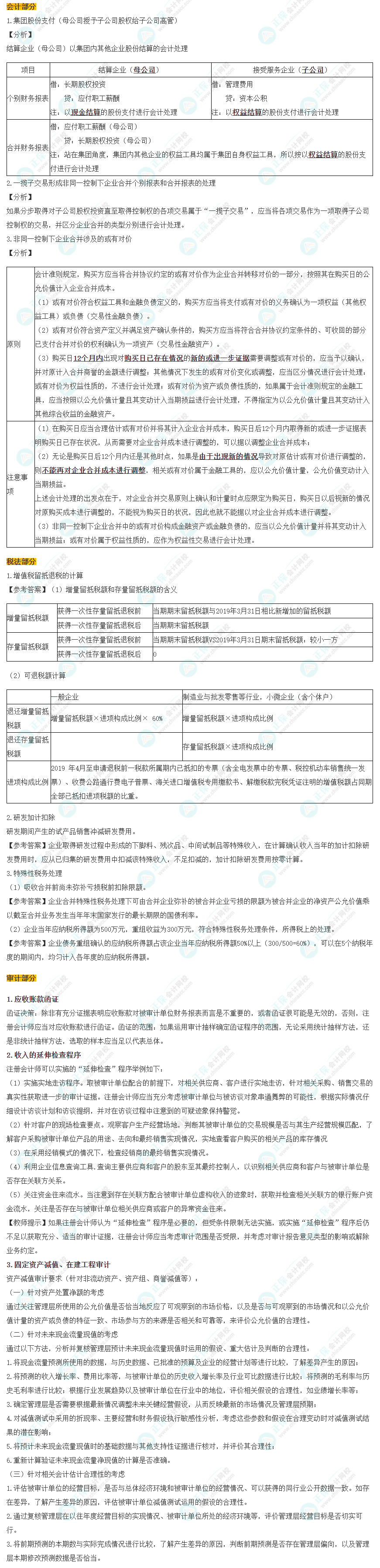2023年注冊會計師考試《職業能力綜合測試一》試題（考生回憶版）