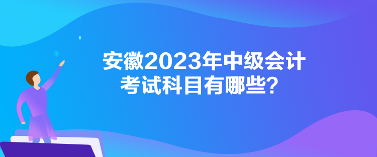 安徽2023年中級會計考試科目有哪些？