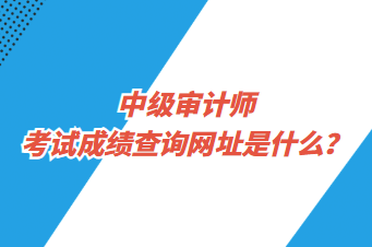 中級審計師考試成績查詢網址是什么？