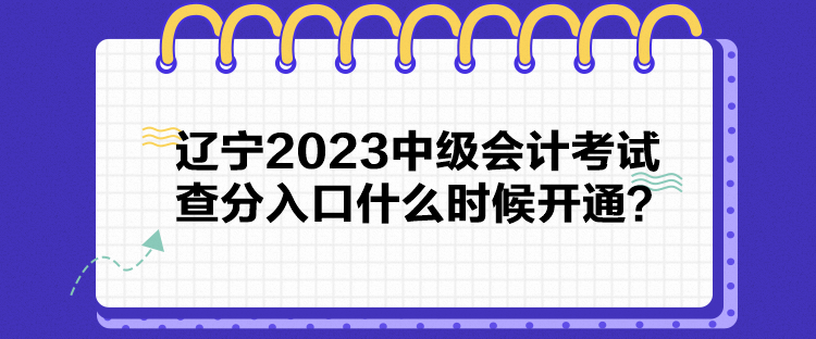 遼寧2023中級會計考試查分入口什么時候開通？