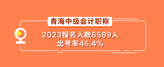青海2023年中級會計職稱考試報名人數6589人 出考率46.4%