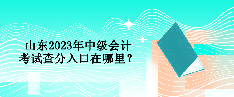 山東2023年中級會計考試查分入口在哪里？