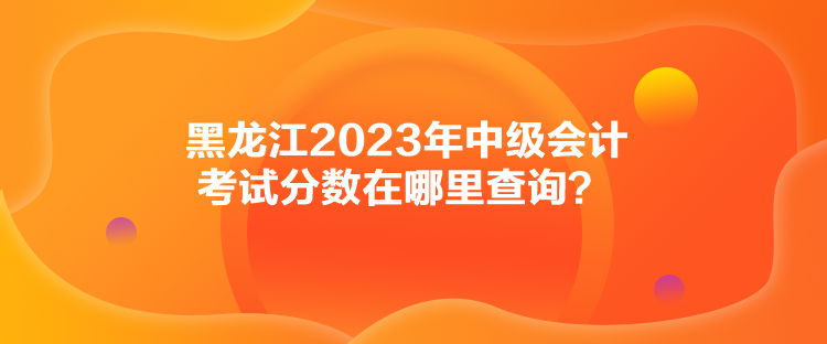 黑龍江2023年中級(jí)會(huì)計(jì)考試分?jǐn)?shù)在哪里查詢？