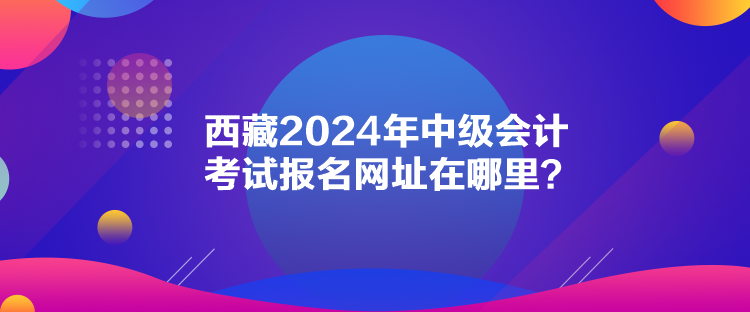 西藏2024年中級會計考試報名網址在哪里？