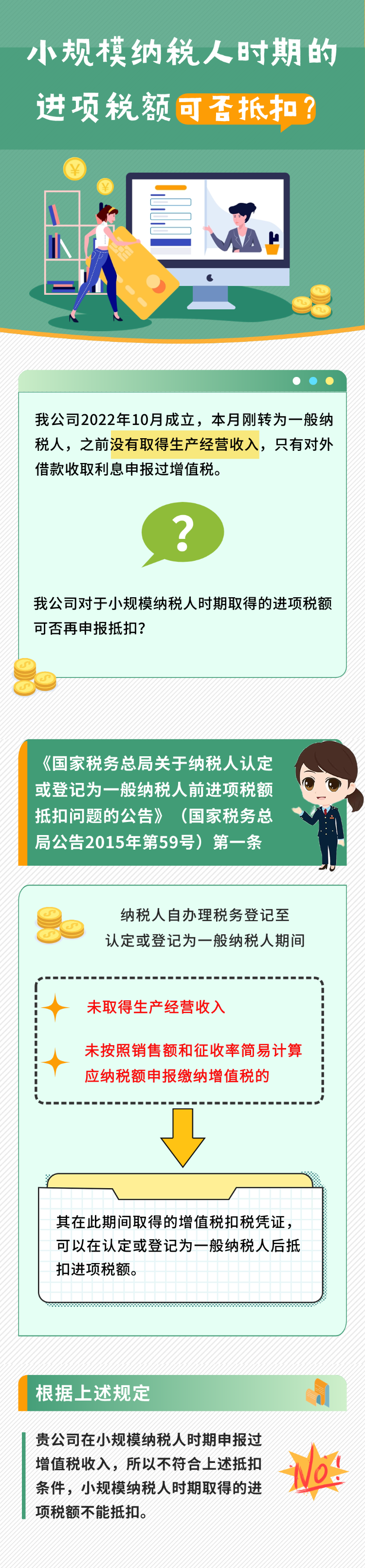 小規模納稅人時期的進項稅額可否抵扣？