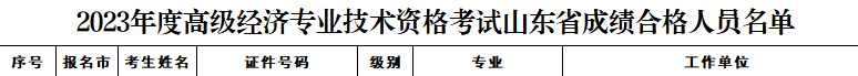 山東高級經濟師
