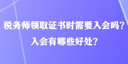 稅務師領取證書時需要入會嗎？入會有哪些好處？