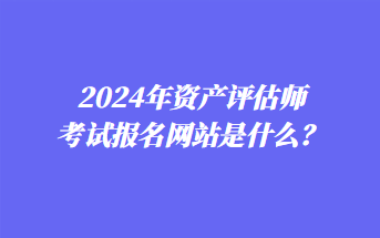 2024年資產評估師考試報名網站是什么？