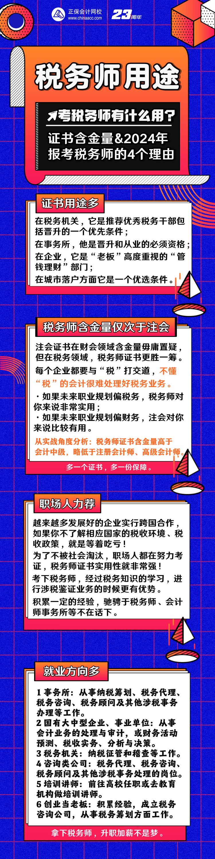 考稅務師有什么用？2024年報考稅務師的4個理由