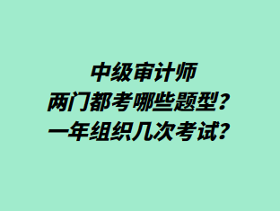 中級審計師兩門都考哪些題型？一年組織幾次考試？