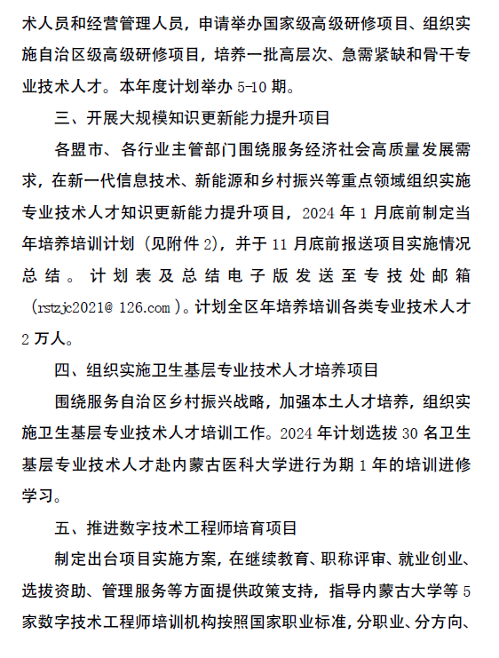 內蒙古2024年全區專業技術人員繼續教育通知