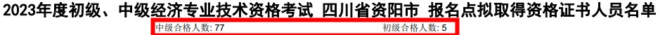 四川資陽2023年初中級(jí)經(jīng)濟(jì)師考試通過率