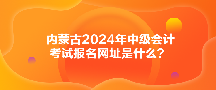 內蒙古2024年中級會計考試報名網址是什么？