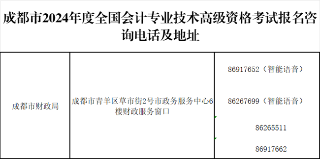 四川省成都市發布2024年初級會計考試報名簡章