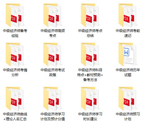 中級經濟師備考資料