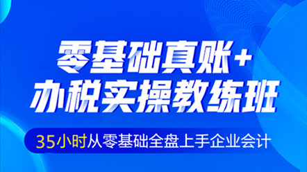 零基礎真賬+辦稅實操教練班