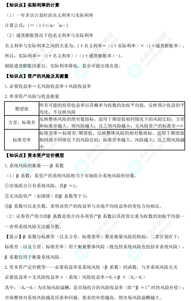 【精選考點】中級會計財務管理備考必會考點 先學會這10頁！