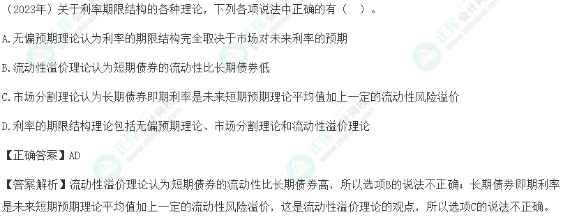 注會《財管》各章節歷年考察題型整理（第3章）試題舉例