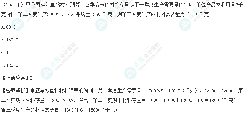 注會《財管》各章節歷年考察題型整理（第17章）試題舉例