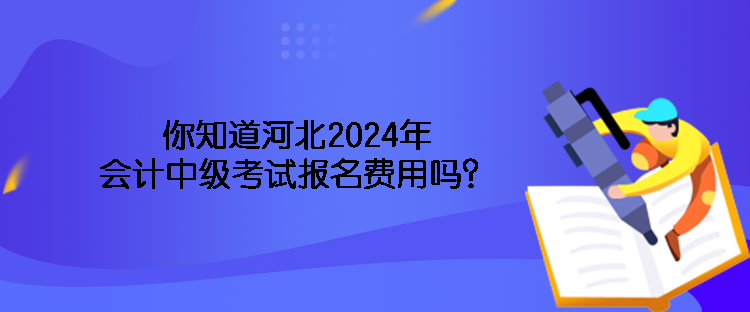 你知道河北2024年會計中級考試報名費用嗎？