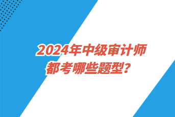 2024年中級審計師都考哪些題型？