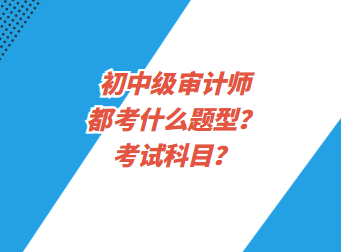 初中級審計師都考什么題型？考試科目？