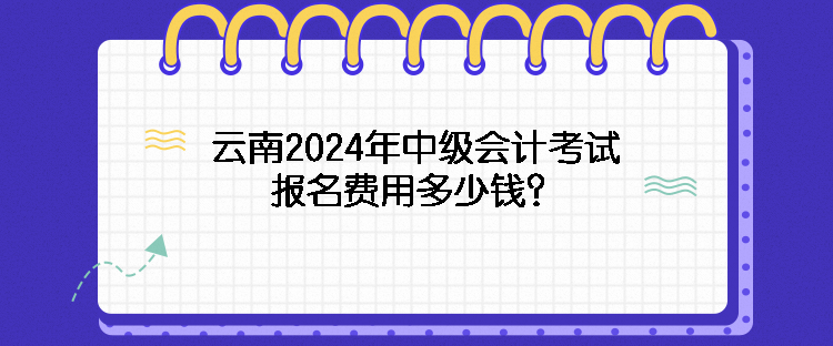 云南2024年中級會計考試報名費用多少錢？