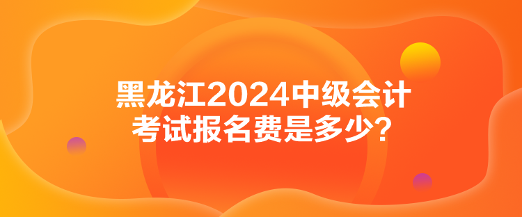 黑龍江2024中級會計考試報名費是多少？