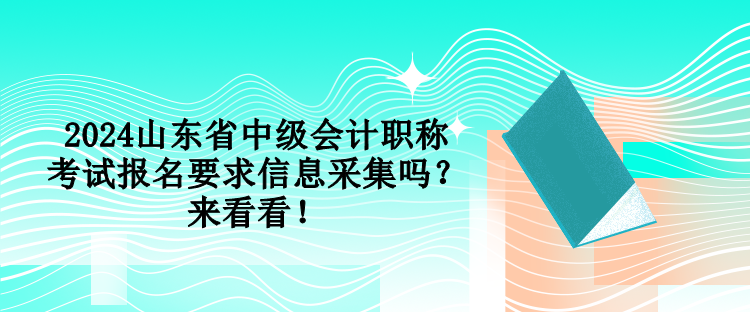 2024山東省中級會計(jì)職稱考試報(bào)名要求信息采集嗎？來看看！