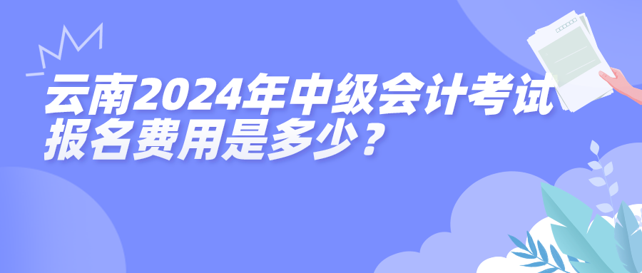 云南2024年中級會計(jì)考試報(bào)名費(fèi)用