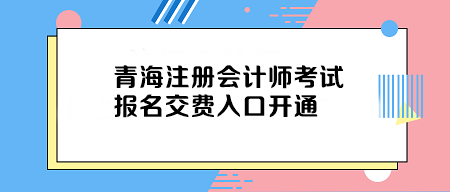 2024年青海省注會報名交費入口已開通！切勿錯過！