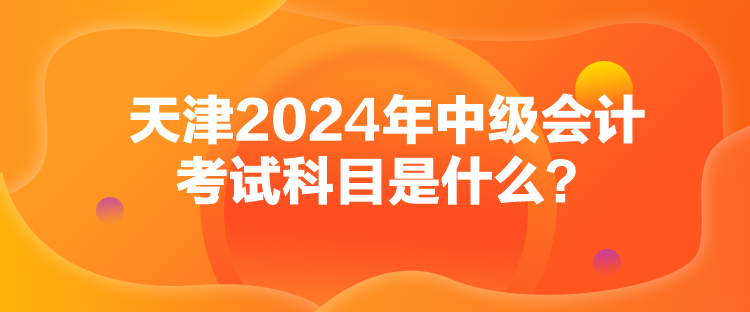 天津2024年中級(jí)會(huì)計(jì)考試科目是什么？