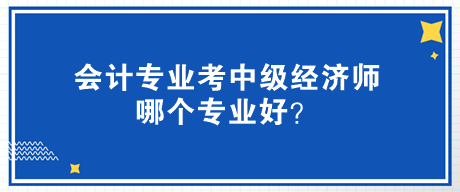 會計專業考中級經濟師哪個專業好？