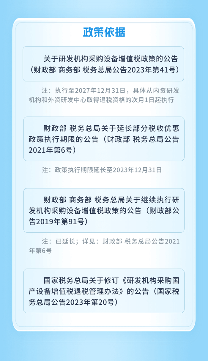 研發機構采購設備增值稅政策