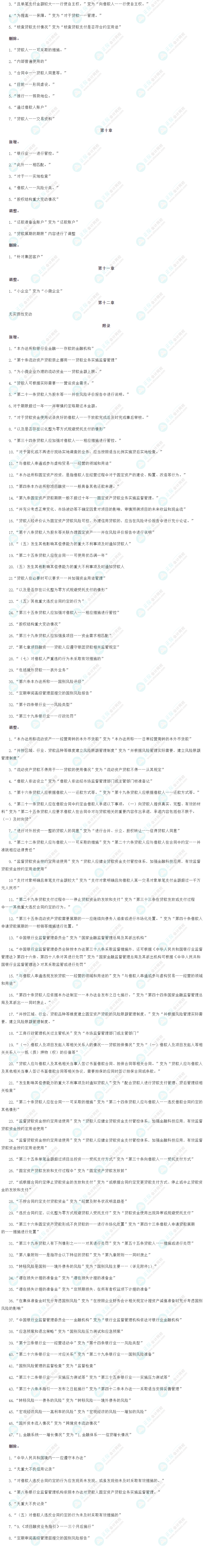 2024年銀行從業《公司信貸（中級）》教材變動解讀