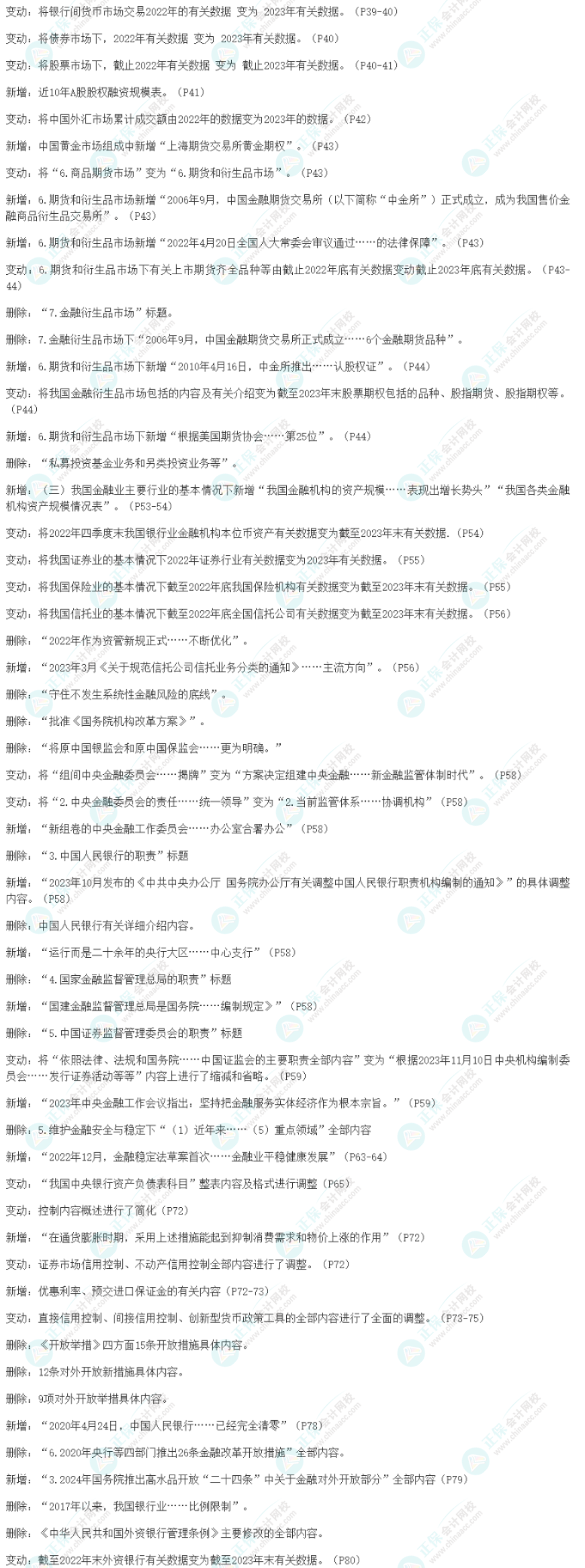 2024版證券從業《金融市場基礎知識》教材變動解讀！