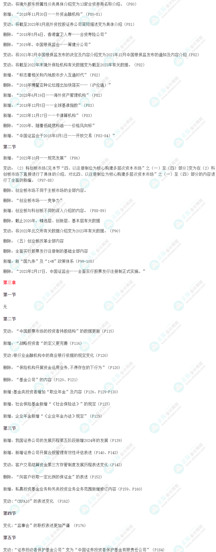 2024版證券從業《金融市場基礎知識》教材變動解讀！