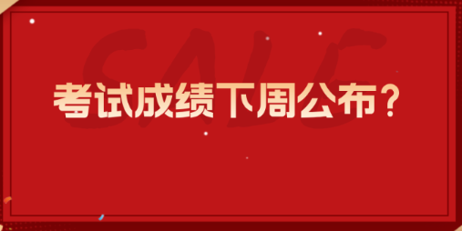注會考試成績下周公布？