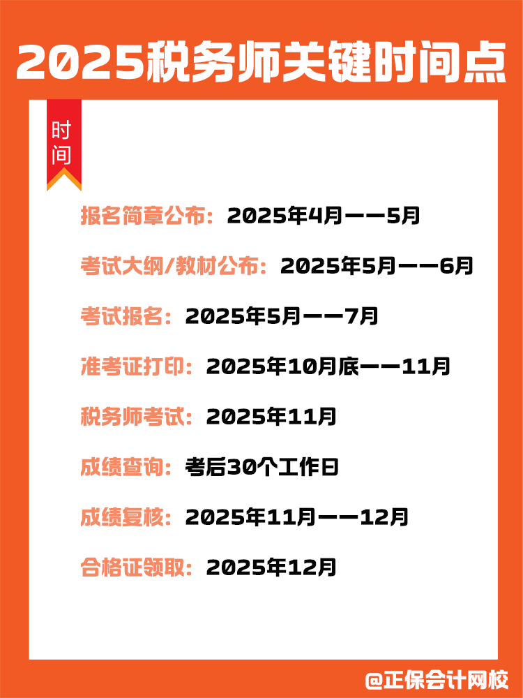稅務(wù)師備考知多少？關(guān)鍵時間點！