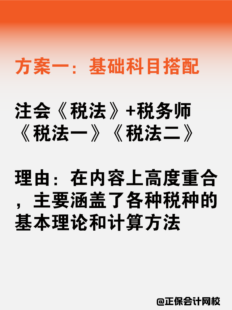 注會稅務師一備雙考應該如何搭配科目？