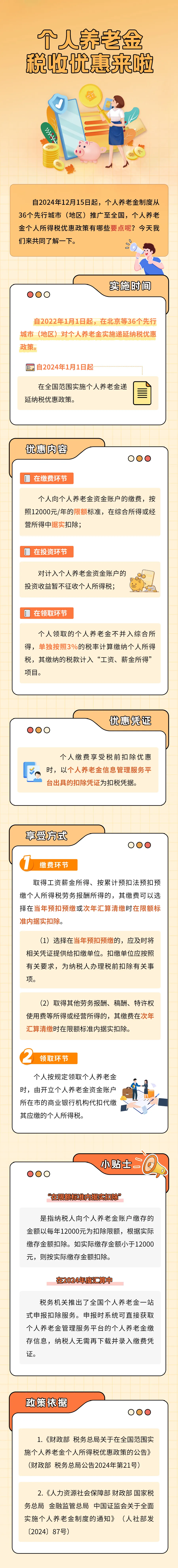 個(gè)人養(yǎng)老金稅收優(yōu)惠來(lái)啦！
