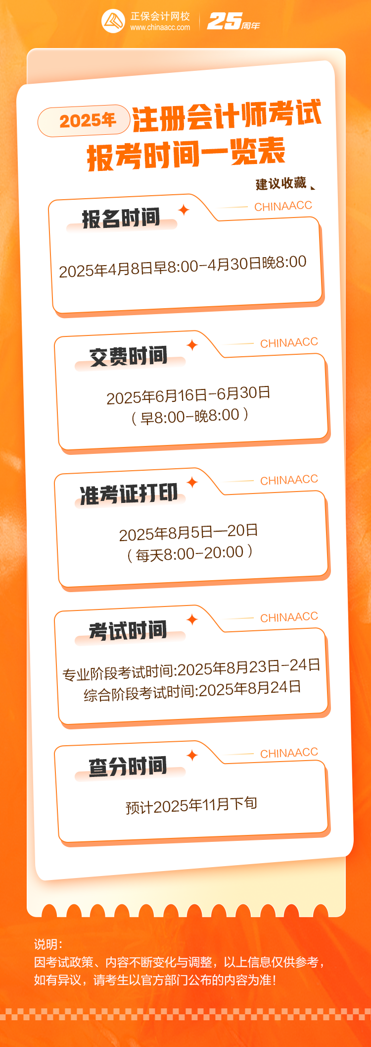 注會報名時間表