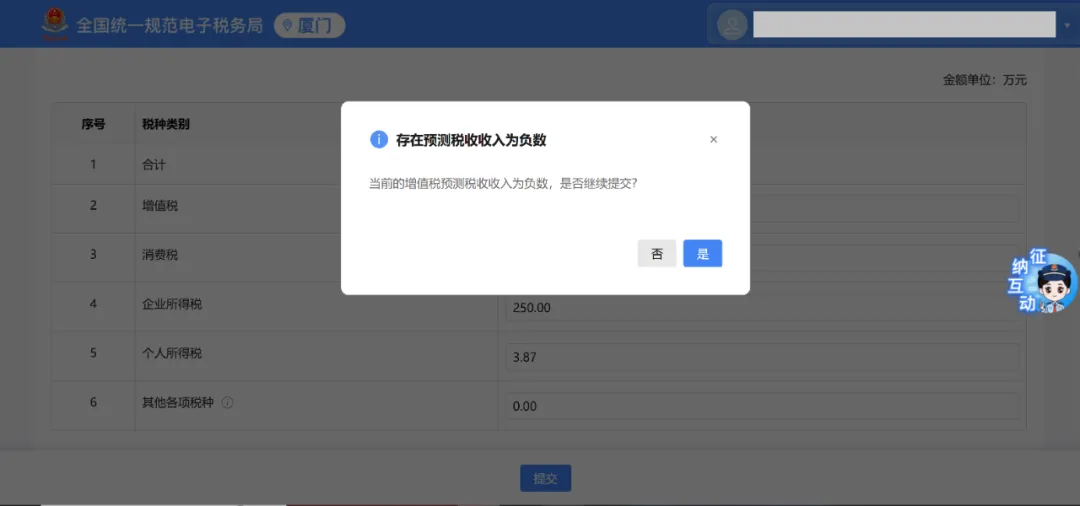 電子稅務局丨稅收預測填寫指南