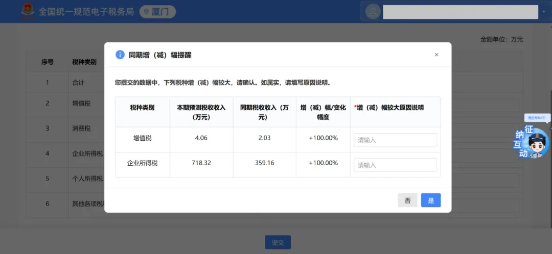 電子稅務局丨稅收預測填寫指南