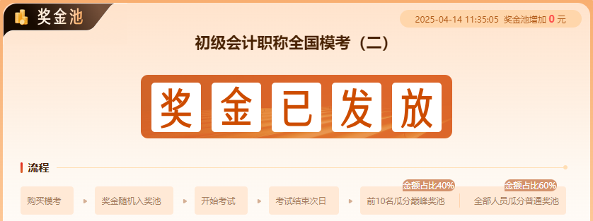 2025年初級會計第二次萬人模考巔峰獎池中獎學(xué)員名單出爐~