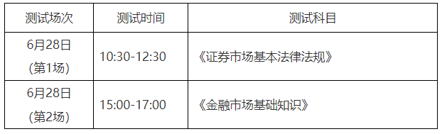 25年6月證券專場考試時間