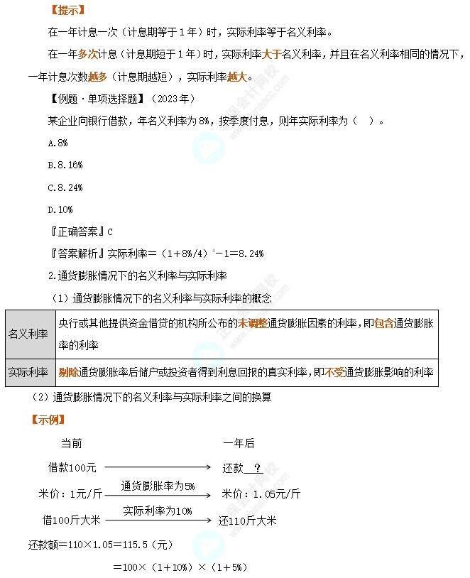 名義利率與實(shí)際利率1
