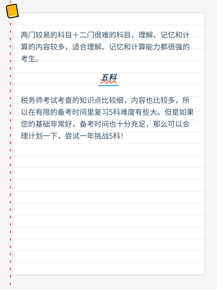 稅務師科目搭配方案