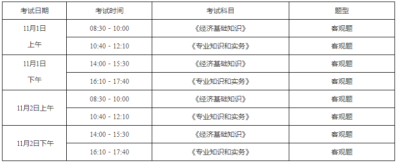 考試時(shí)間及安排